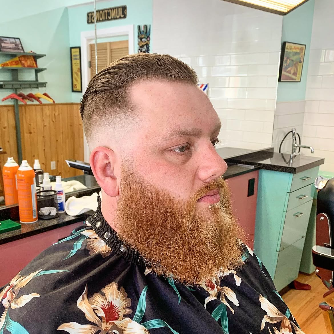 Slicked-Back Fade